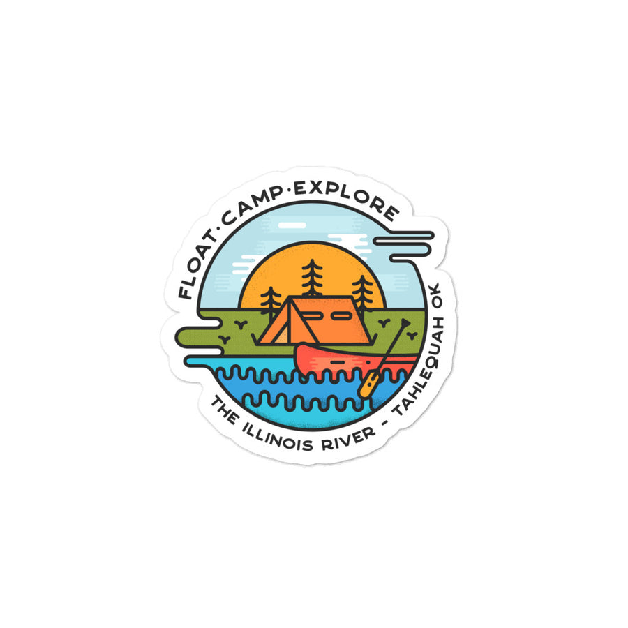 Fload-Camp-Explore Illinois River Sticker