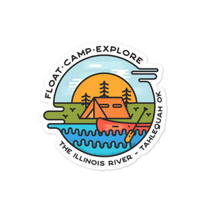 Fload-Camp-Explore Illinois River Sticker