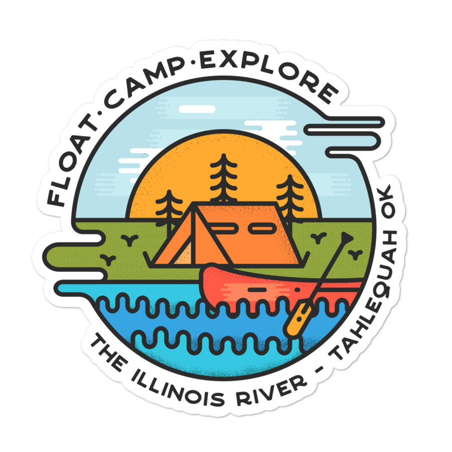 Fload-Camp-Explore Illinois River Sticker